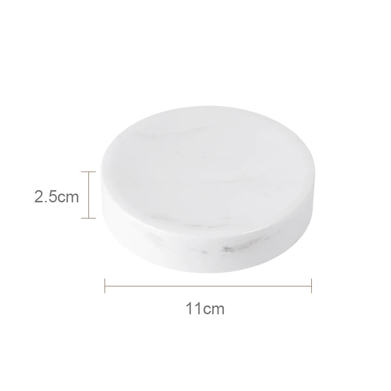 Volakos White Natural Marble Bathroom Soap Dispenser Soap