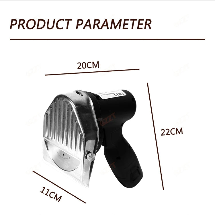 Gzzt Cordless Meat Slicer Battery-Charged Handheld Roast Meat