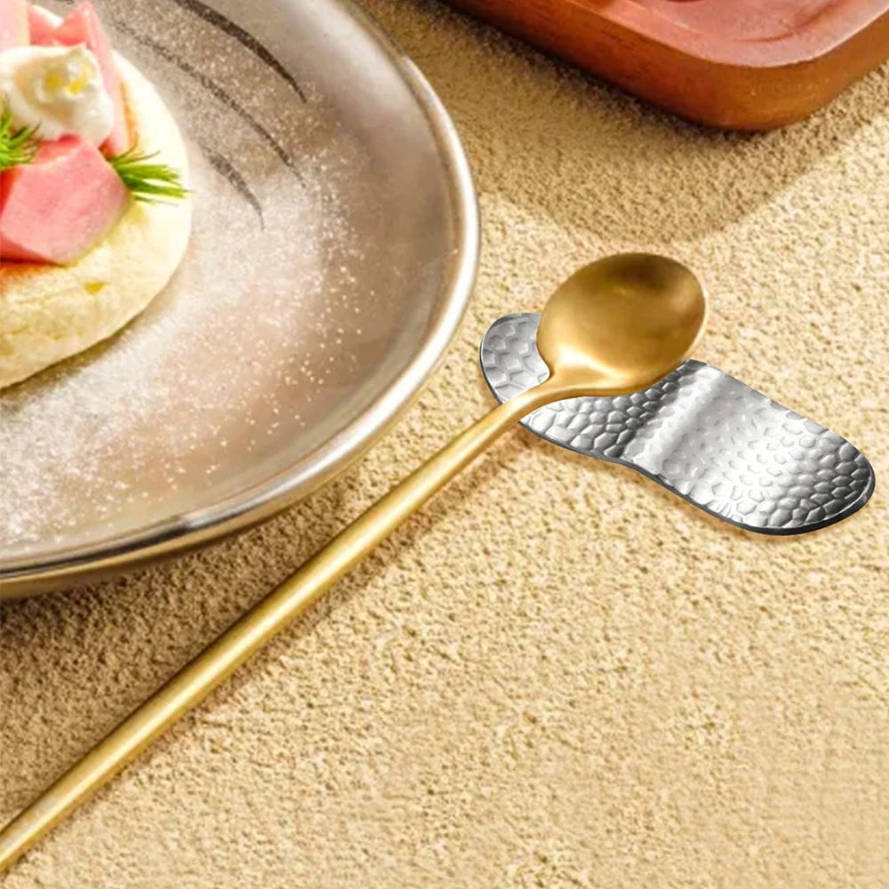1/2/6pcs Stainless Steel Chopstick Rest Spoon Holder Elegant