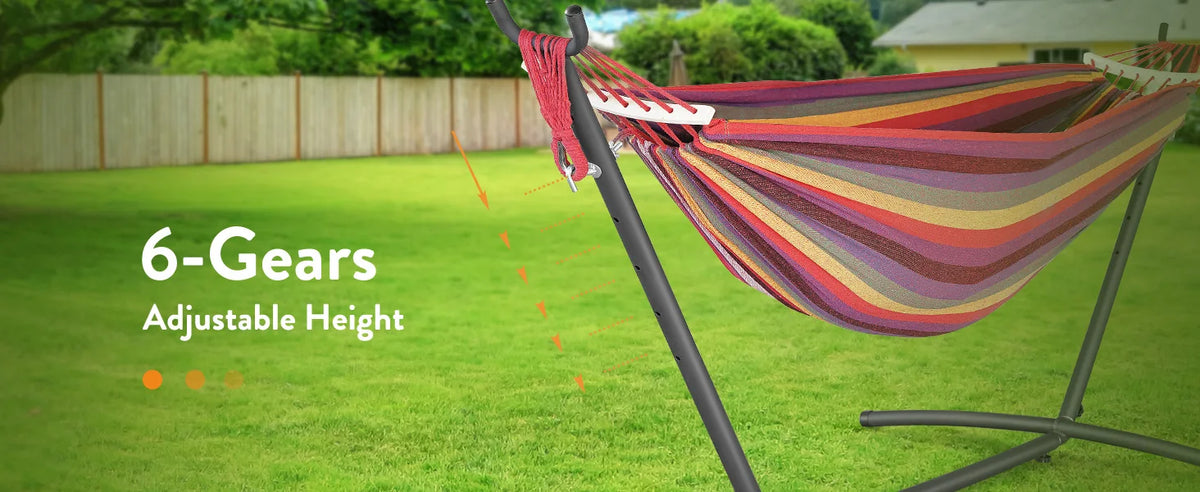 Gyroor Hammock Adjustable Stand- Stylish Hammock Bed W/Storage