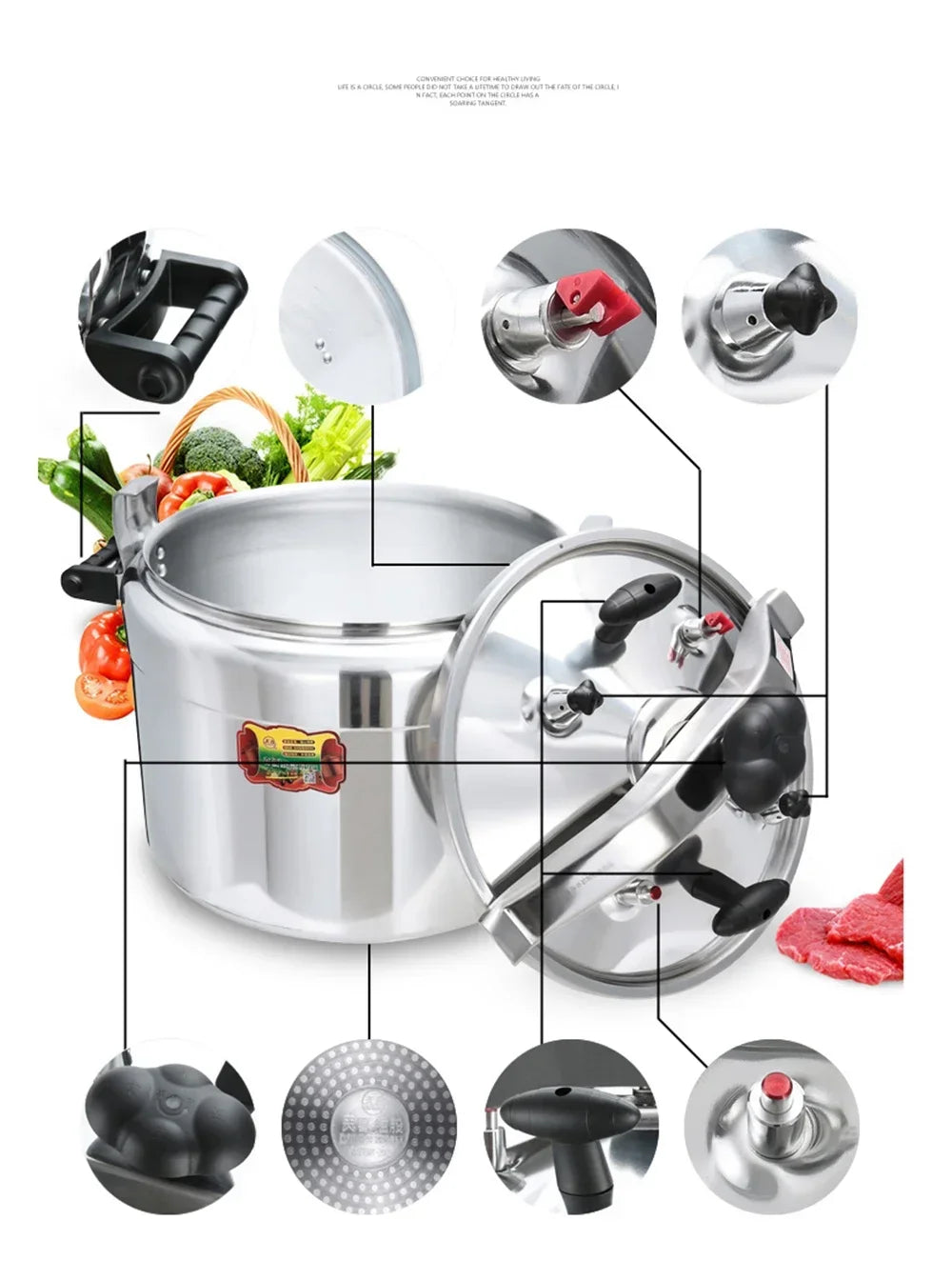 11-50l Commercial Thickened Pressure Cooker Thickened Large