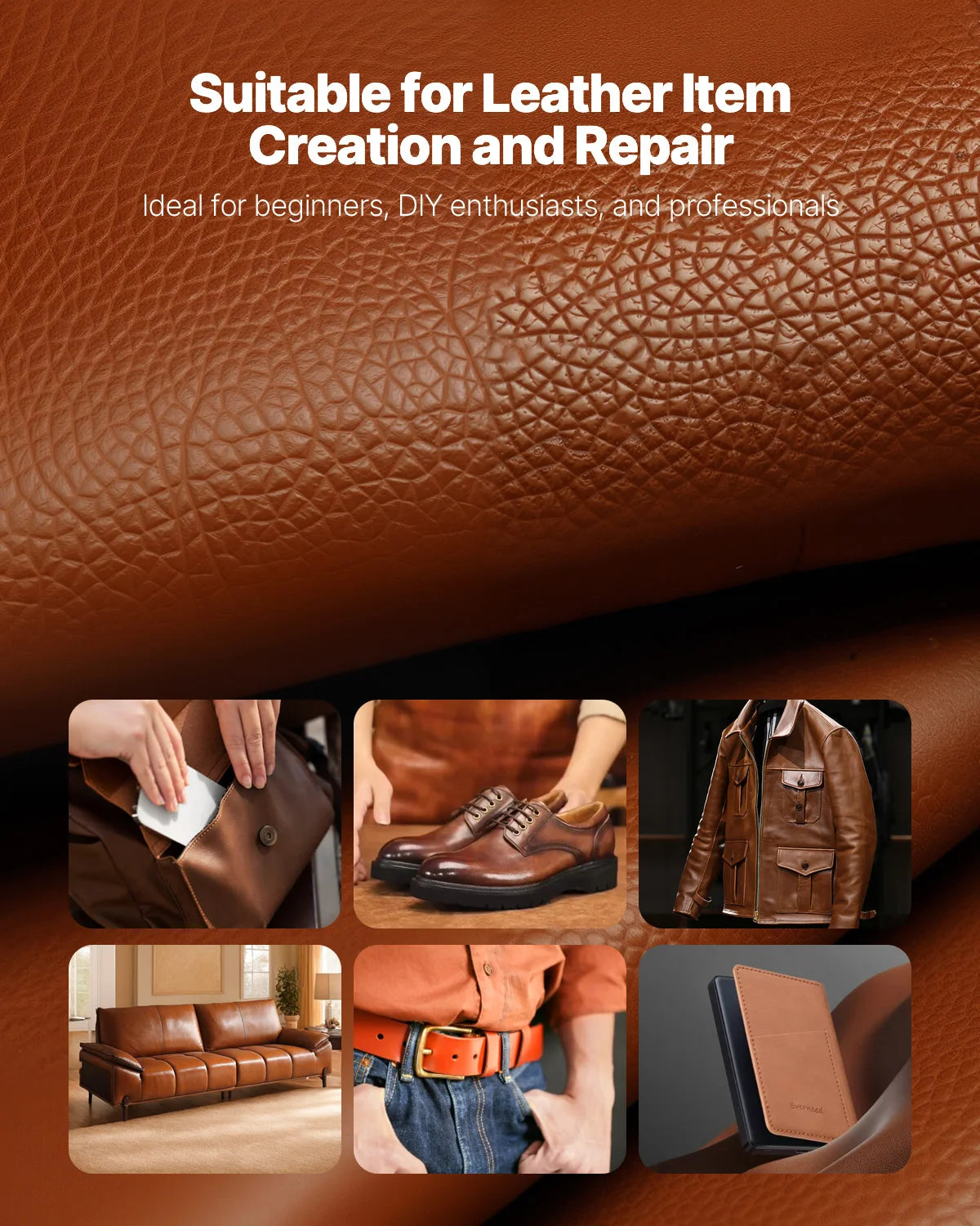 Succebuy 38/59/61/72/92pcs Leather Working Kit Leather Craft