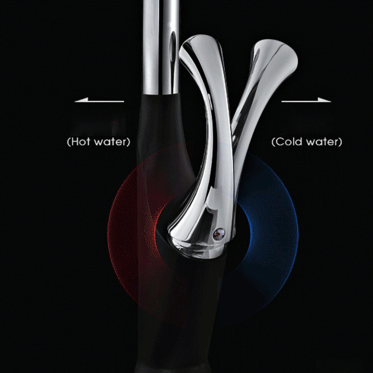 Luxury Black Brass Touch Switch Faucet Handle Ceramic
