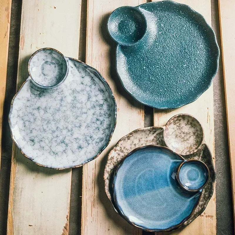 Japanese-Style Dumpling Plate High-Value Ceramic Creative