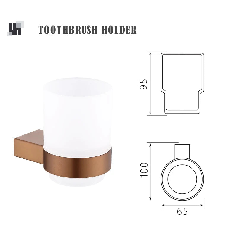 Brushed Rose Gold Storage Rack Towel Bar Tissue