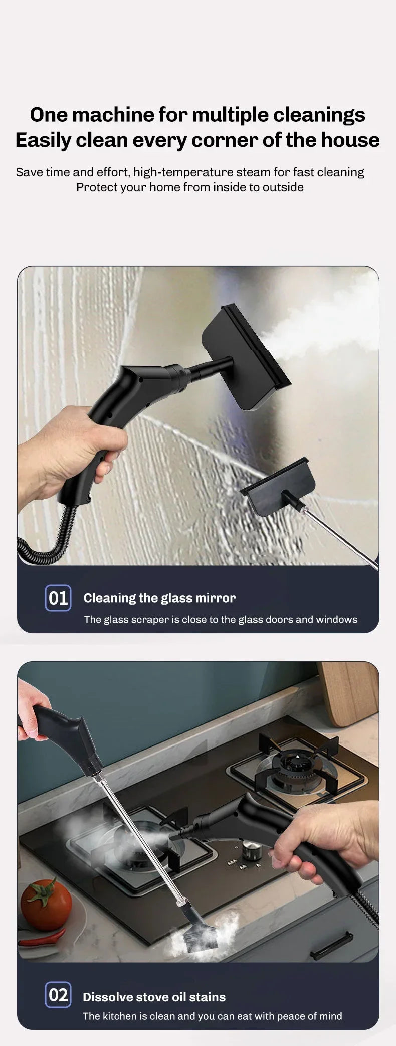 2500w Handheld Steam Cleaner High Pressure Air Conditioner