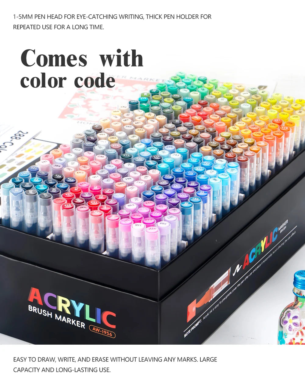120/168/240/288 Colors Art Markers Large Color Systems Soft