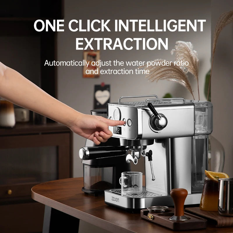 20bar Semi-Automatic Espresso Machine Stainless Steel Casing