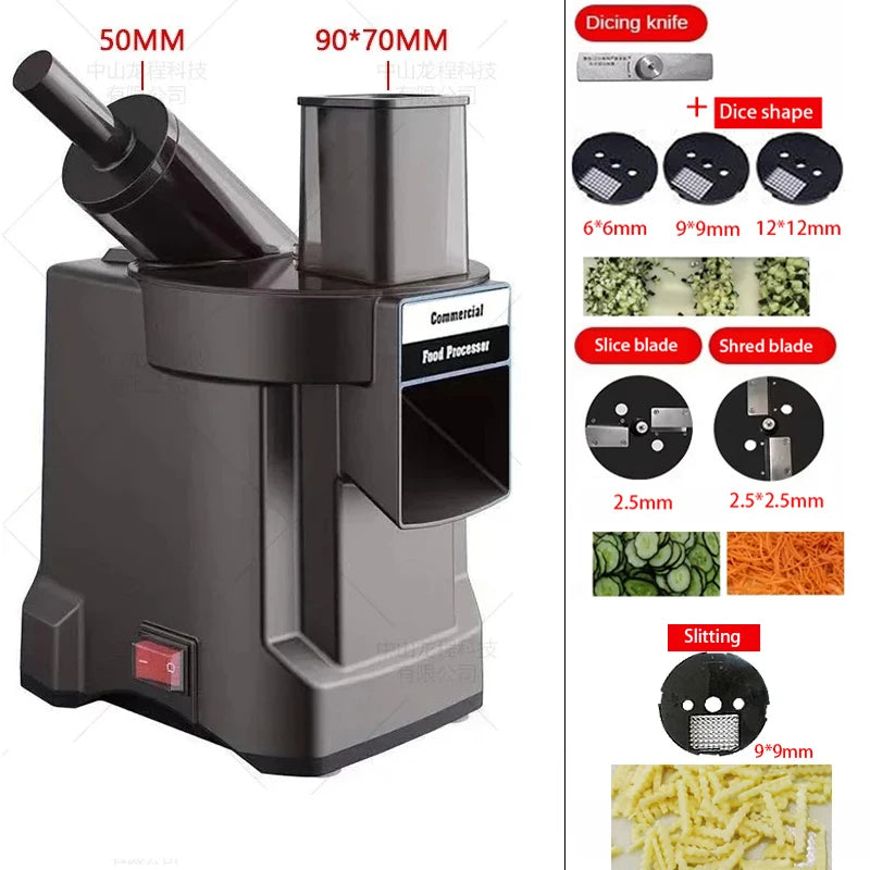 220v Vegetable Chopper Electric Cutting Machine Carrot Potato