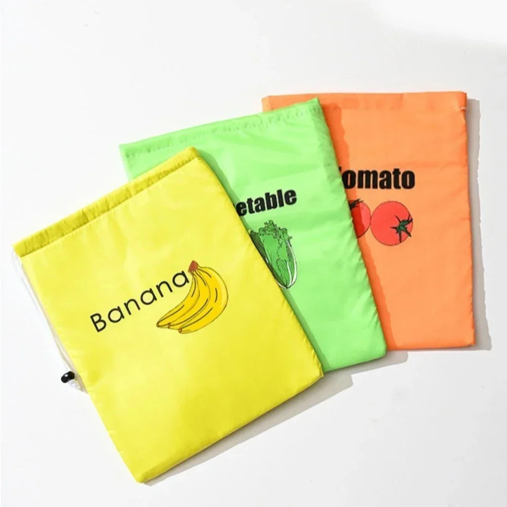 Reusable Banana Freshness Storage Bag Aluminum Foil Drawstring