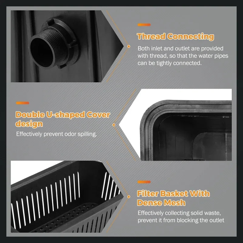 Commercial Oil-Water Separator Oil Grease Trap Outlet Restaurant