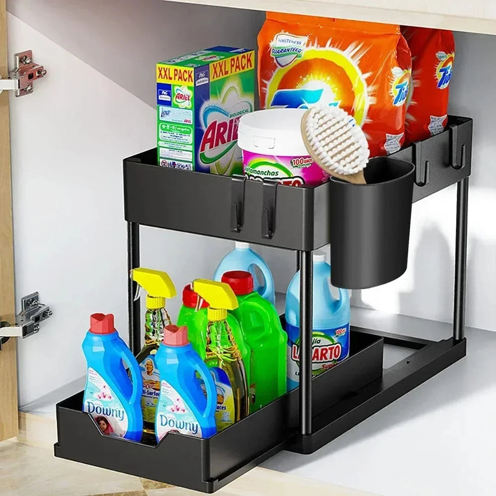 Tier Under Sink Organizer Sliding Cabinet Basket Organizer