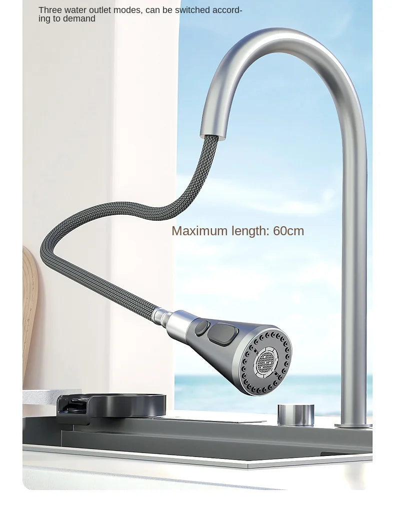 Waterfall Sink Nanometer 304 Stainless Steel Large Slot