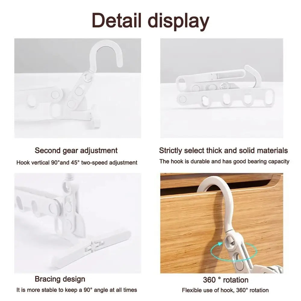 Foldable Clothes Drying Rack Five-Hole Angle Adjustable Clothes