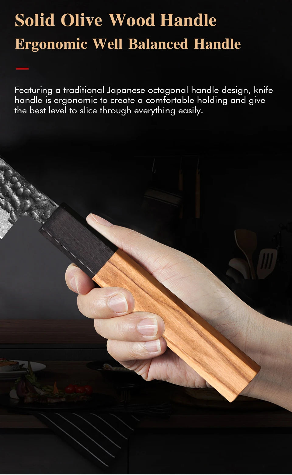 6-Inch Japanese Bunka Knife 67 Layer Damascus Steel