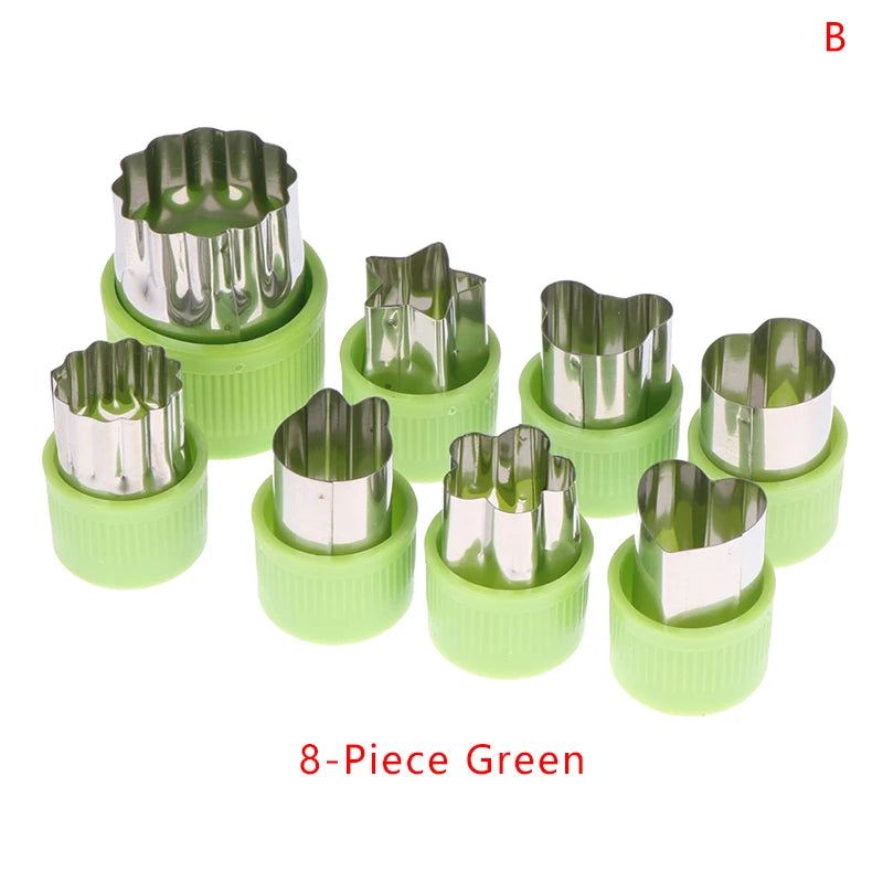1set Multi-Style Vegetables Cookie Cutter Embossing Mould Cook