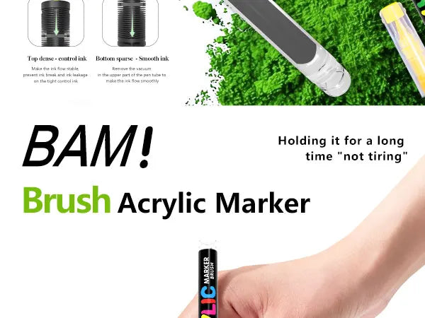 120-360 Colors Acrylic Paint Markers Brush Tip Paint