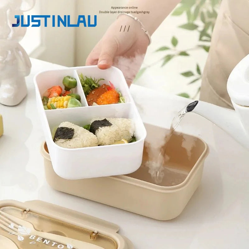 Lunch Box Children School Office Bento Box Compartment