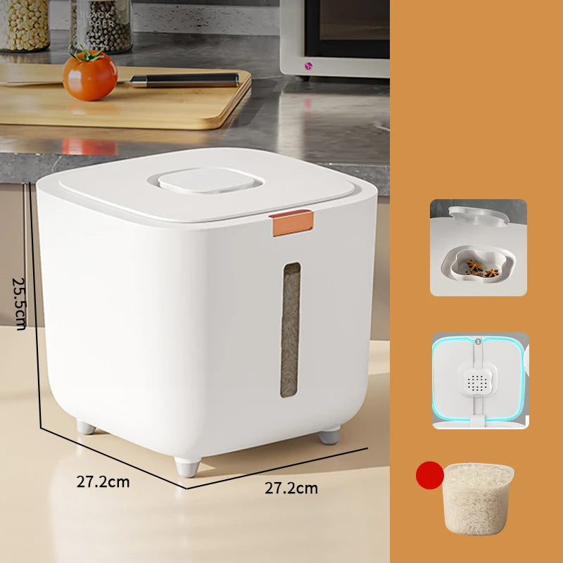 Food Grade Rice Dispenser Cereal Container Storage Moisture-Proof