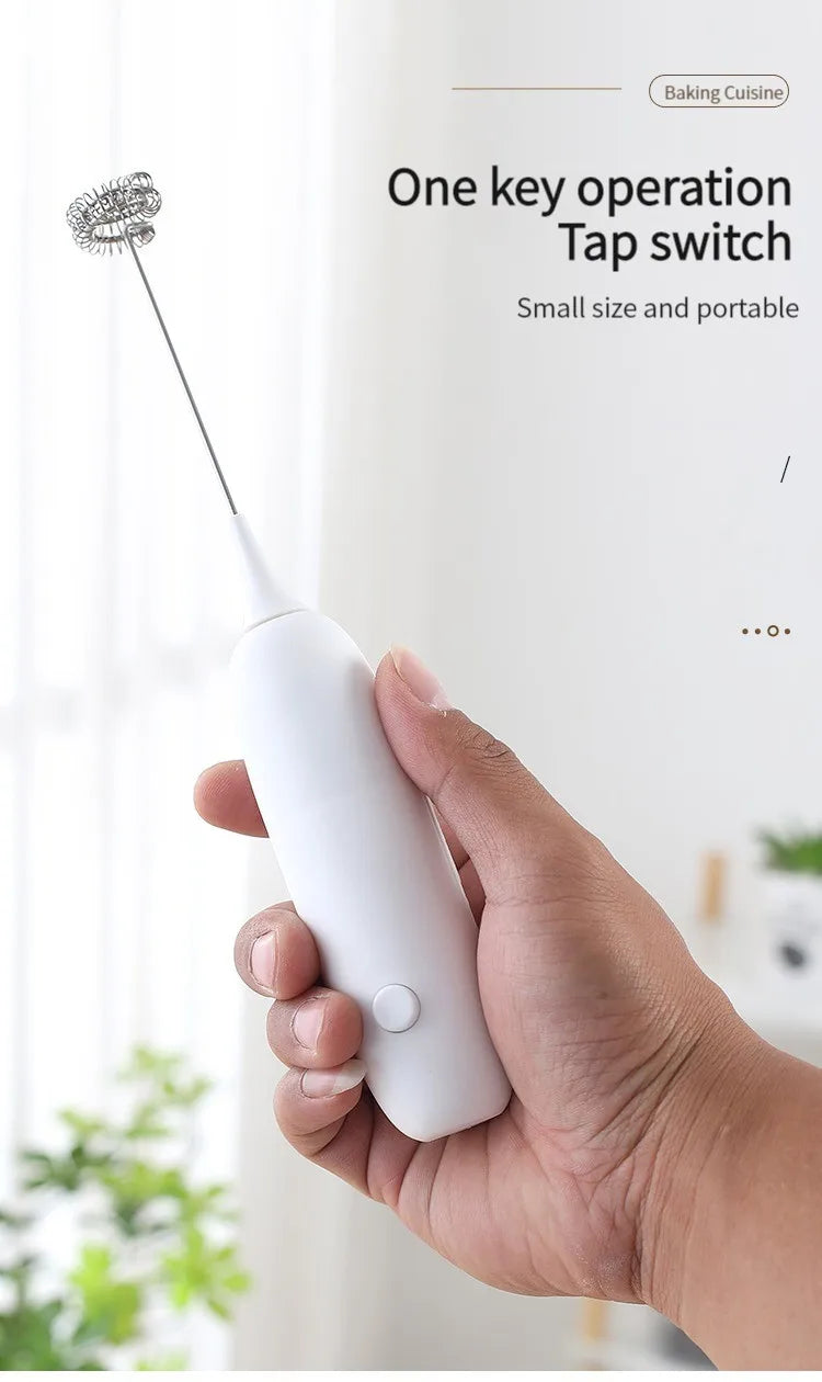 1pc Battery Model Handheld Egg Beater Froth Mixer