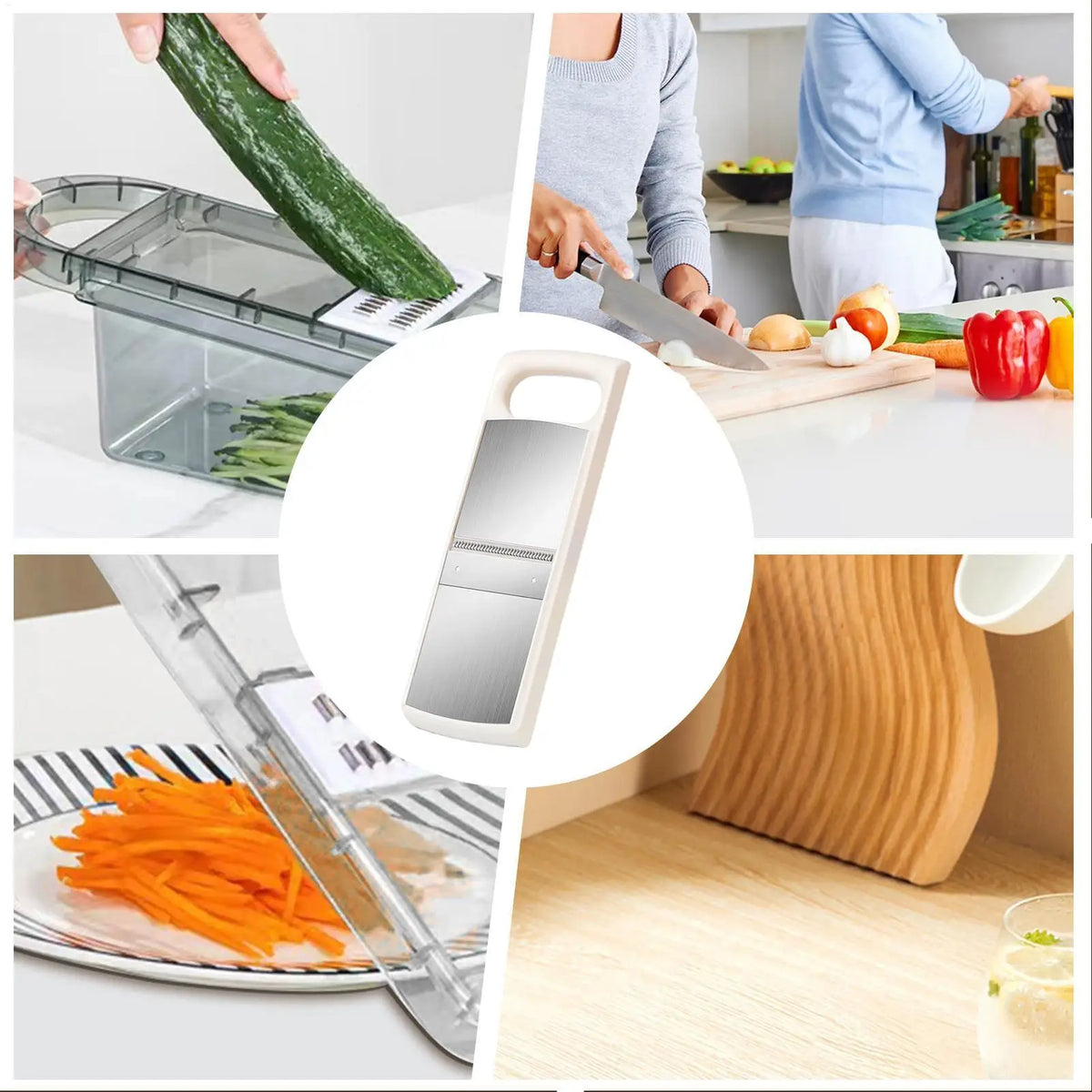Ergonomic Handheld Vegetable Cutter Safe Food Chopper Slicer