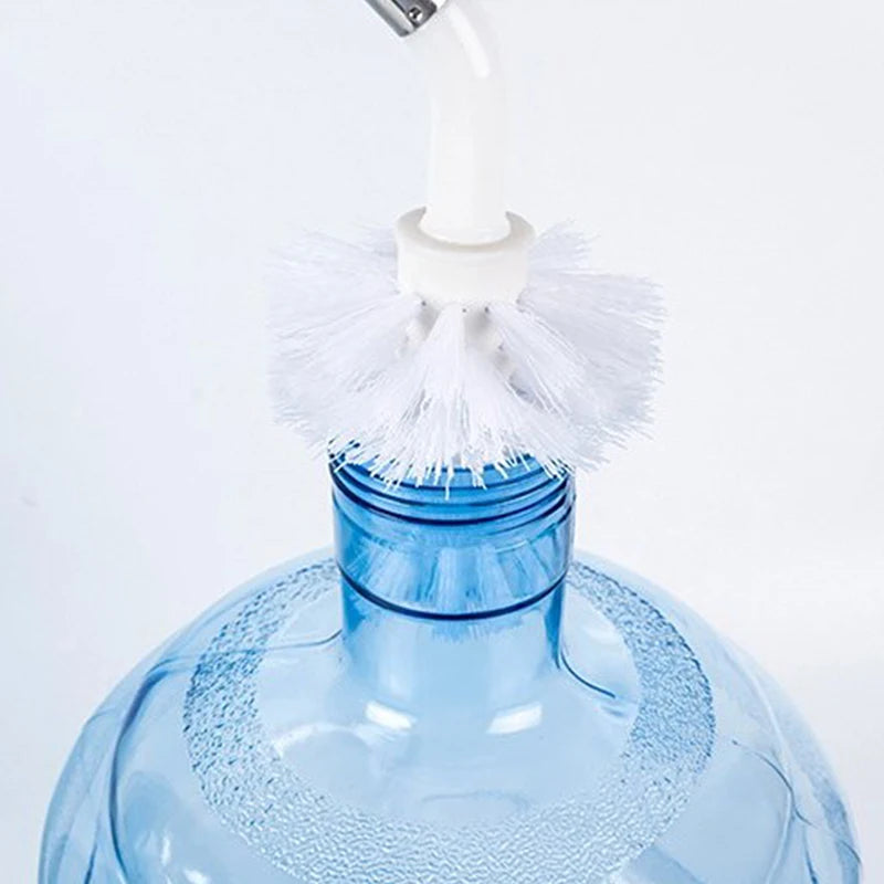 [E] Long Bottle Brush Bottle Cleaner Brush Nylon Bristles Stainless Steel Handle Bendable Brush Head Bottle Cleaning Brush