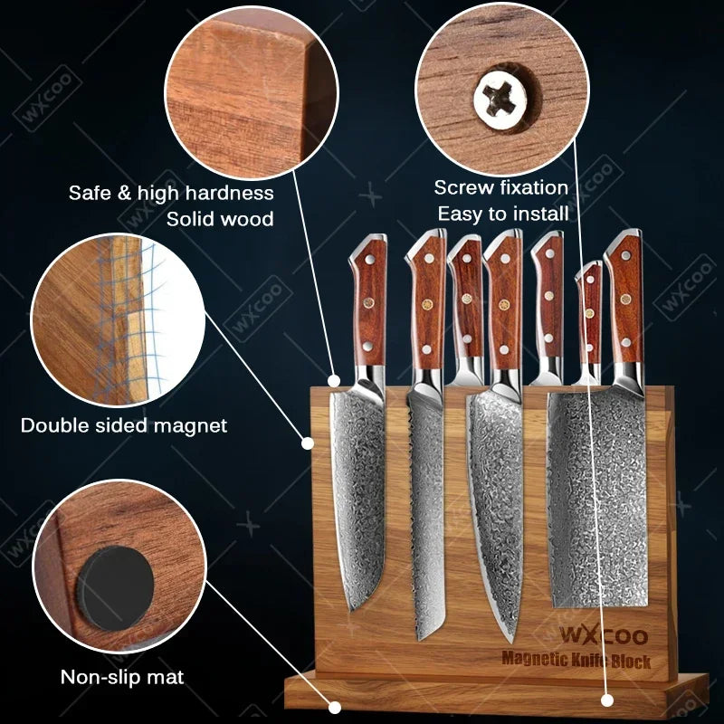 Wxcoo Damascus Pattern Chef Knife Professional Japanese Knives