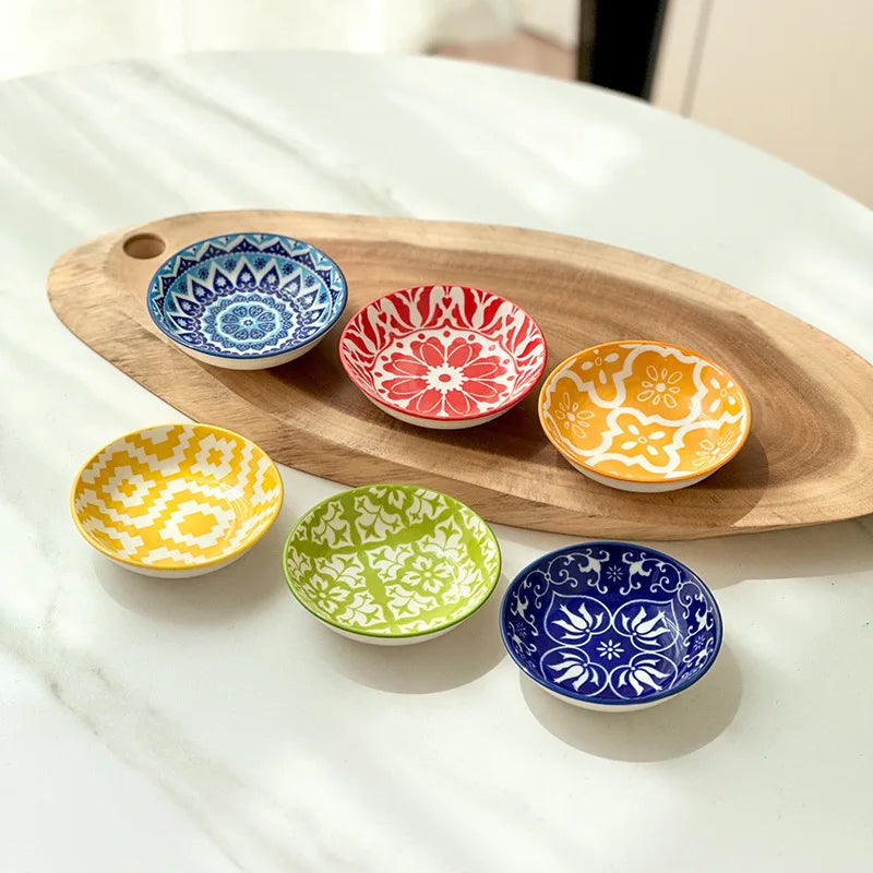 Ceramic Soy Sauce Dish Small Dipping Bowl Tableware