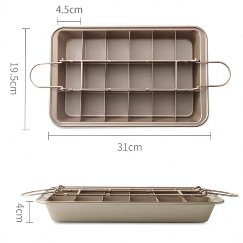 1pc Brownie Cake Pan Dividers Stainless Steel Loaf