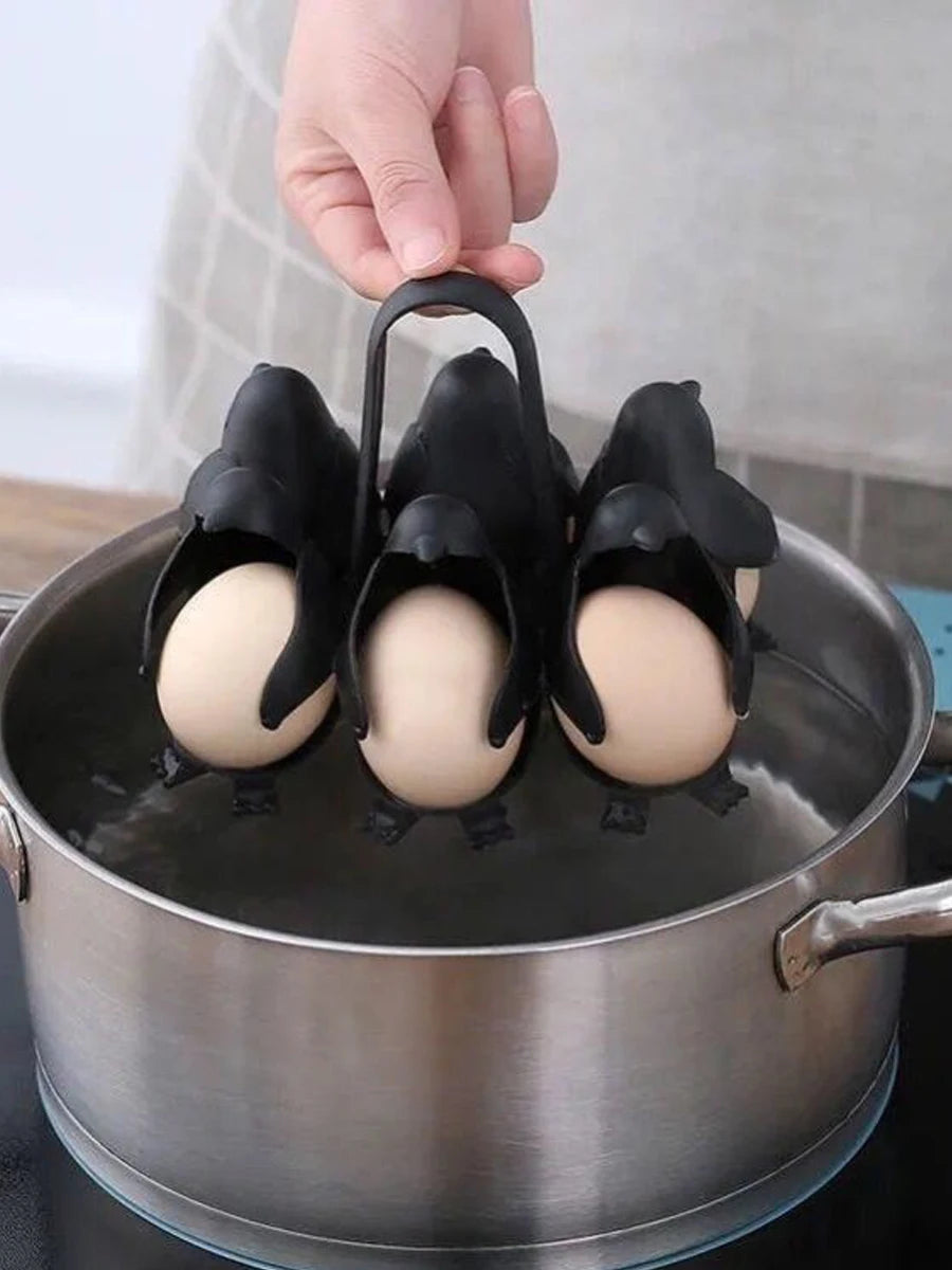 Penguin Egg Steamer & Refrigerator Storage Rack 2-In-1