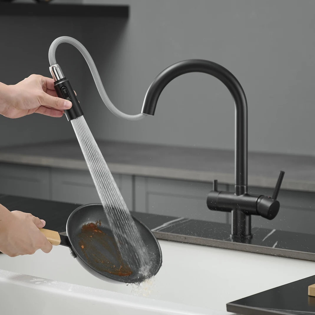 Pure Water Pull Out Filter Sink Faucet Pull