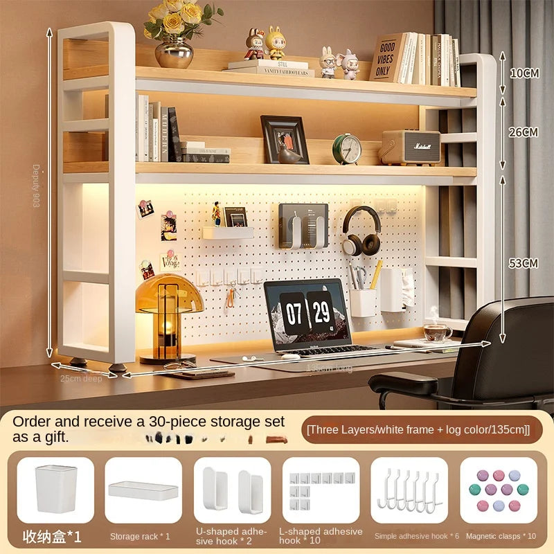 Desktop Shelving Unit Pegboard Desk/Computer Desk Multi-Layer