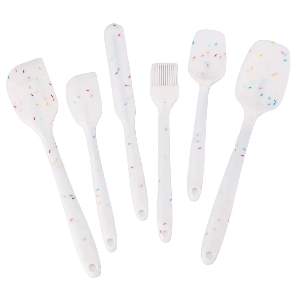 6pcs Silicone Spatula Food Grade Heat Resistant Non