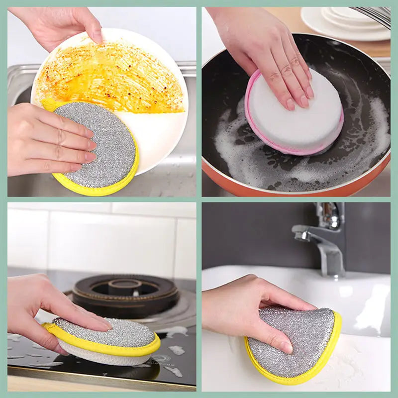 10/20/50pcs Double Side Dishwashing Sponge Dish Washing Brush