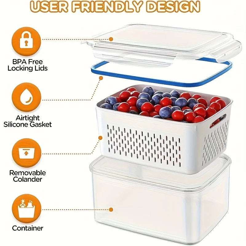 4/6pcs/Set Leak-Proof Food Storage Containers-Airtight Stackable