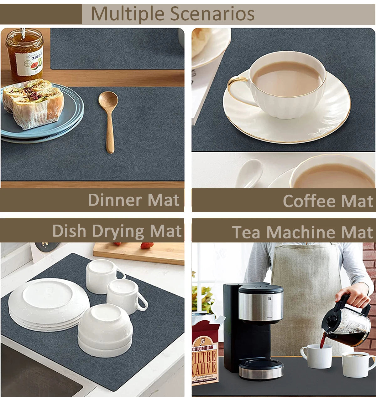 Simplicity Style Absorbent Drying Mat Table Decoration &