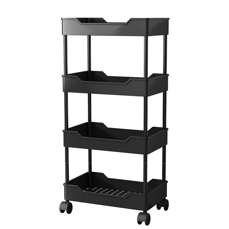 3/4 Tier Mobile Organizer Cart Wheels Rolling Cart