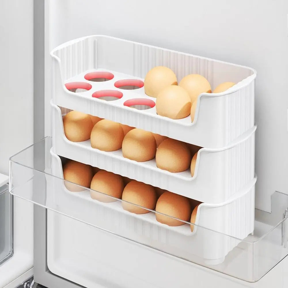 Plastic Refrigerator Side Door Egg Tray Fresh-Keeping Multi-Layer