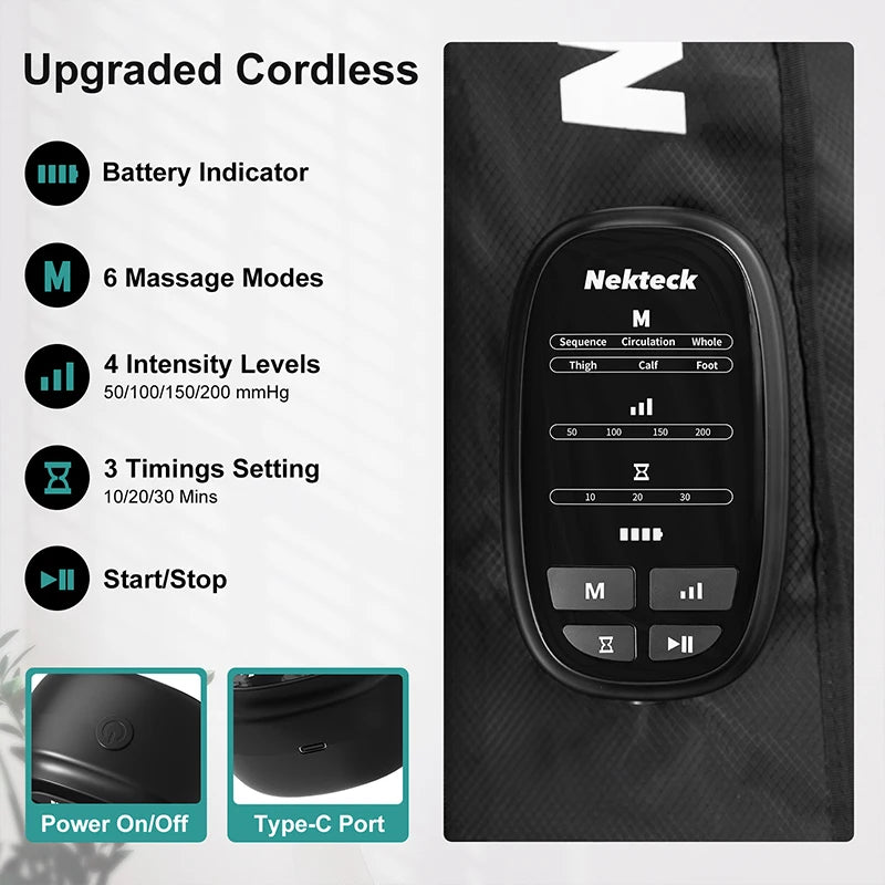 Nekteck Air Pressure Leg Massager Cordless Foot Massage