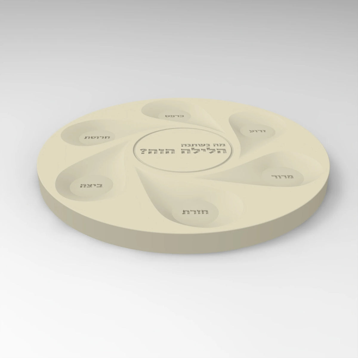 Silicone Mold Jewish Pesach Seder Plate-Reusable Cement Plaster