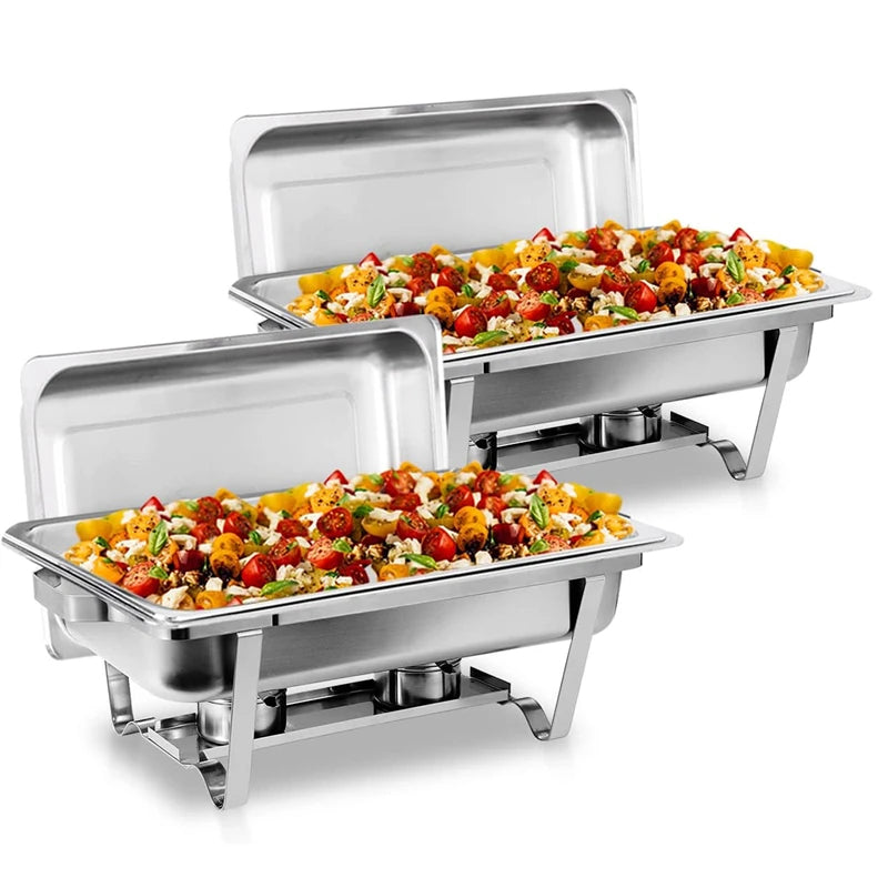 2/4/6 Pack 8qtchafing Dish Buffet Stainless Steel Food