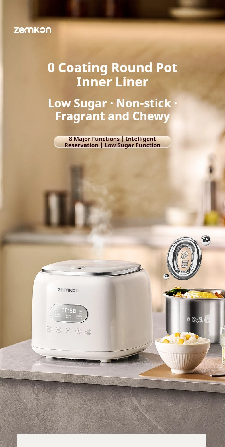 German Zemkon 5l Electric Rice Cooker Stainless Steel