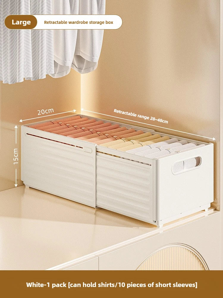 Adjustable Clothes Storage Box Closet Organizer Categorized