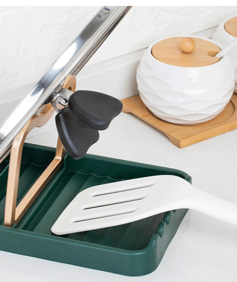Desktop Pot Lid Holder Foldable Pot Cover Rack