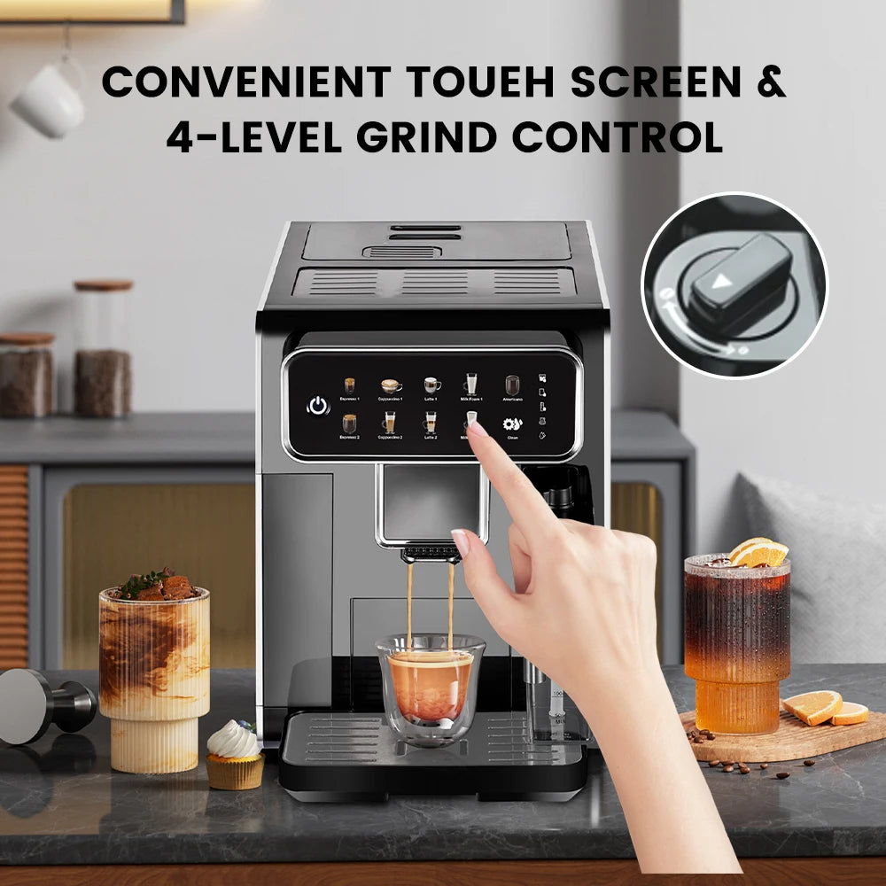 Mcilpoog Am7203 Automatic Espresso Machine Built-In Milk Frother