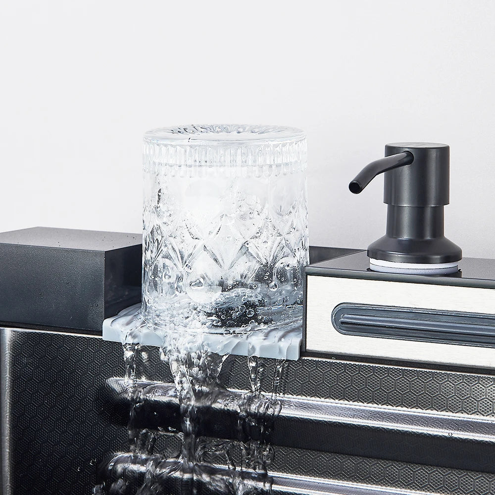 304 Stainless Steel Waterfall Sink Digital Display Large