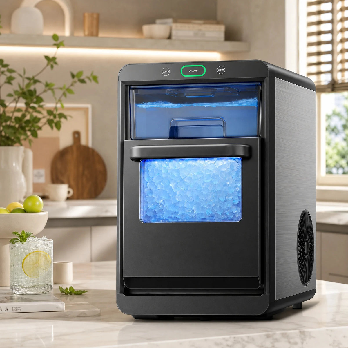 Nugget Ice Maker Countertop - Smart Pebble Ice