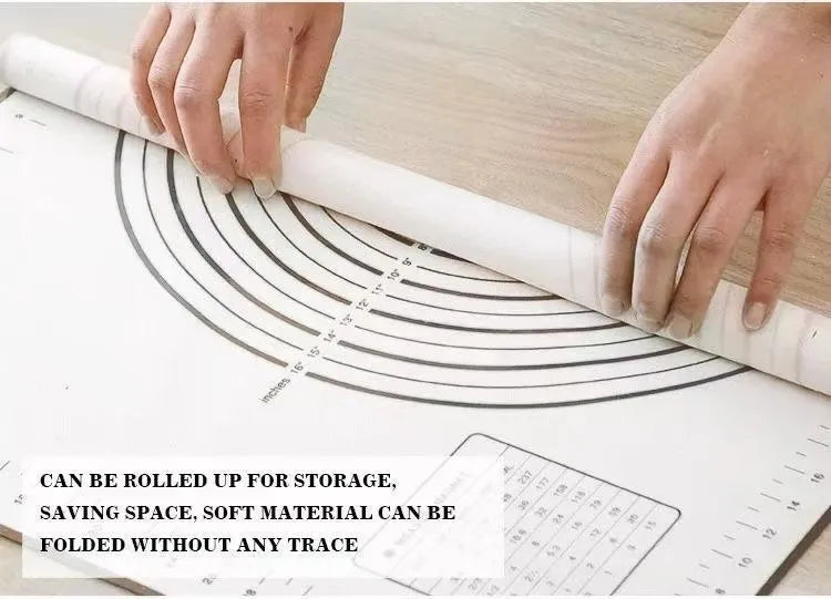 Black Silicone Baking Mat Kneading Pad Dough Mat