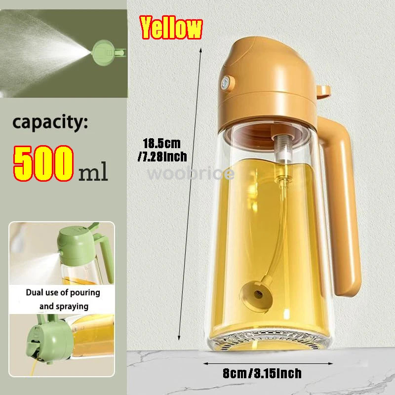 2in1 500ml Glass Oil Sprayer Olive Oil Spray