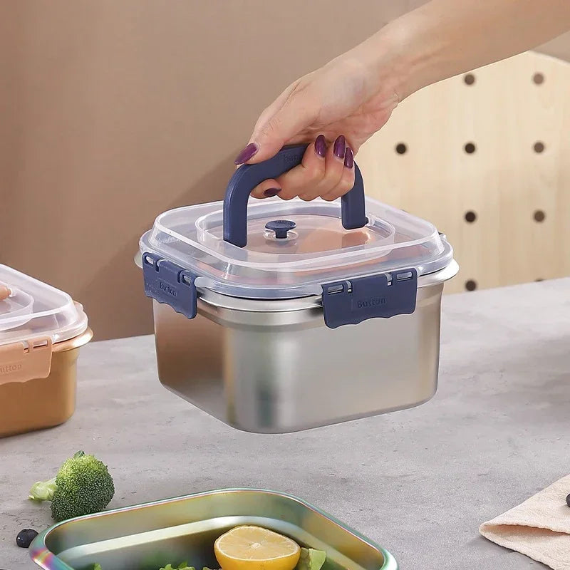 Stainless Steel Meal Prep Container Lid Airtight Bento